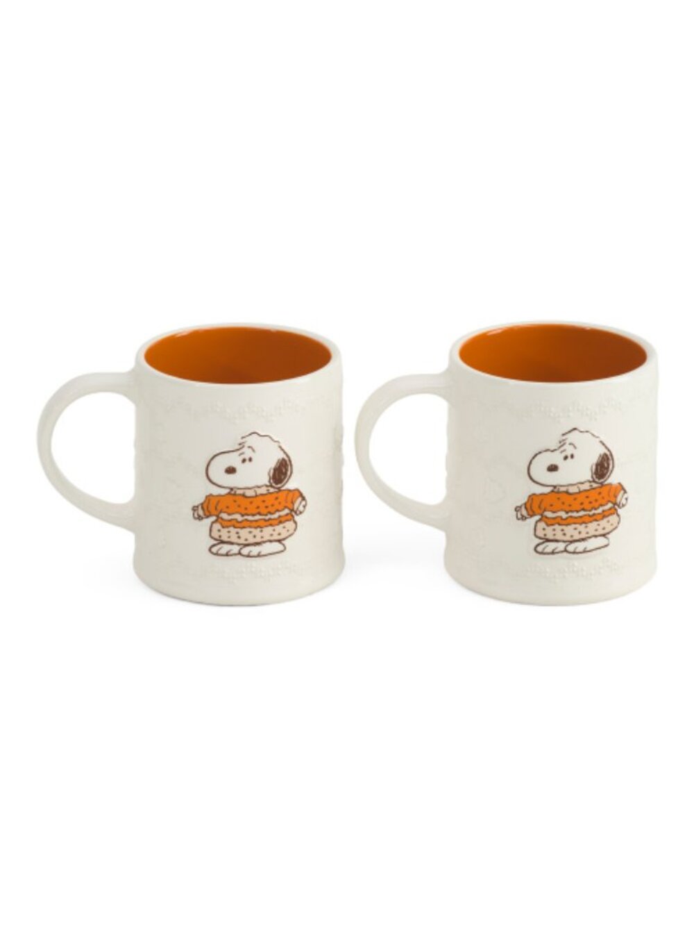 Set Of 2 Ugly Sweater Embossed Mugs